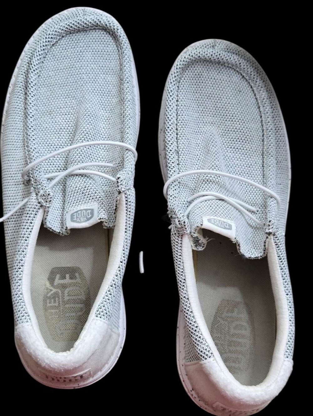 Hey Dude Wally Sox Wide Men’s Light Gray Slip-On Loafers Size 12EE